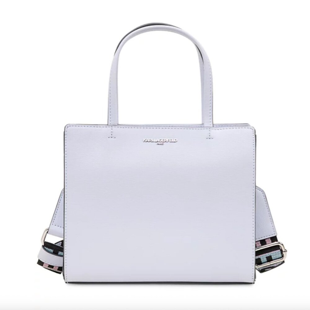 KARL LAGERFELD PARIS Maybelle Small Satchel/Crossbody in Ice Blue